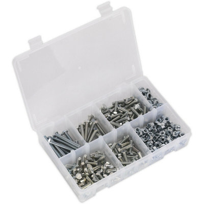 408 Piece Setscrew Nut & Washer Assortment - High Tensile Steel - M6 ...