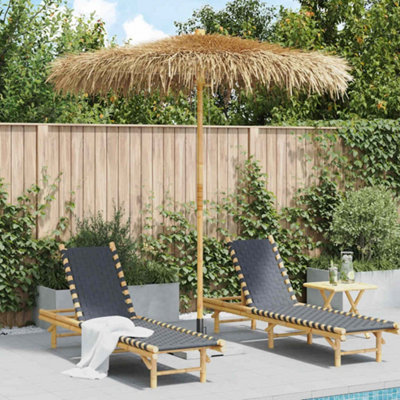 Berkfield Tiki Umbrella With Banana Leaf Canopy 240 Cm Bamboo from B&Q
