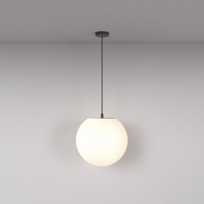 Luminosa Lighting Luminosa Maytoni Erda Outdoor Globe Ceiling Light Black E27 Ip54 from B&Q