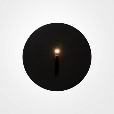 B&Q -  Luminosa Maytoni Lock Recessed Wall Lamp Black 3000K Ip54