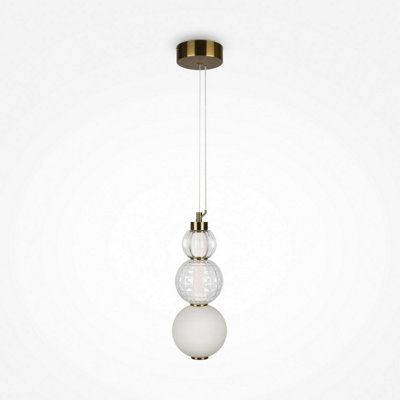 Luminosa Lighting Luminosa Maytoni Collar Modern Integrated Led Pendant Ceiling Light Gold 3000K from B&Q