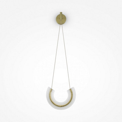 Luminosa Lighting Luminosa Maytoni Maya Ii Modern Integrated Led Pendant Ceiling Light Gold 3000K from B&Q
