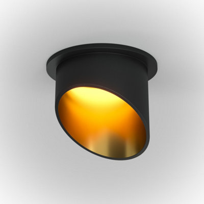 Luminosa Lighting Luminosa Maytoni Lipari Recessed Downlight BlackGold Gu10 from B&Q