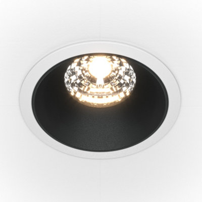 Luminosa Lighting Luminosa Maytoni Alfa Led Round Recessed Downlight WhiteBlack1050Lm3000K from B&Q