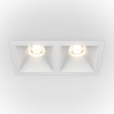 Luminosa Lighting Luminosa Maytoni Alfa Led Twin Recessed Downlight White1100Lm4000K from B&Q