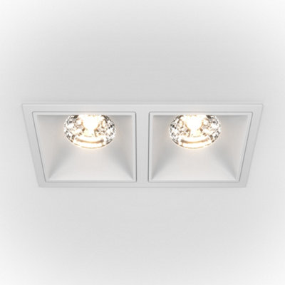 Luminosa Lighting Luminosa Maytoni Alfa Led Twin Recessed Downlight White2500Lm4000K from B&Q