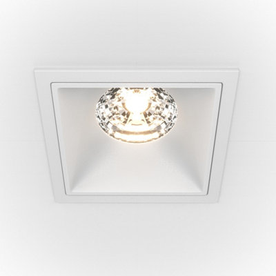 Luminosa Lighting Luminosa Maytoni Alfa Led Square Dimmable Recessed Downlight White1250Lm4000K from B&Q