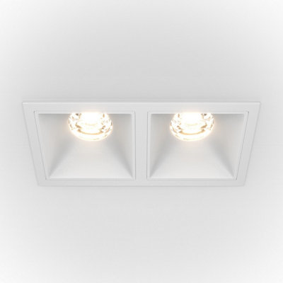 Luminosa Lighting Luminosa Maytoni Alfa Led Twin Dimmable Recessed Downlight White1000Lm3000K from B&Q