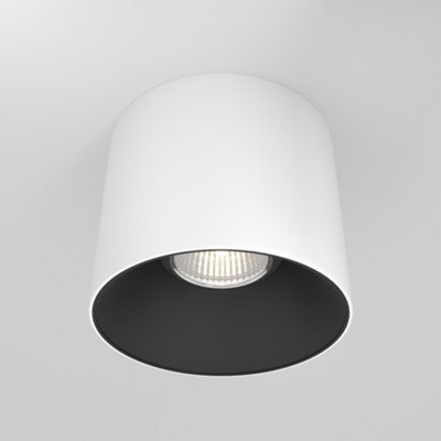 Luminosa Lighting Luminosa Maytoni Alfa Led Surface Mounted Downlight WhiteBlack10Cm 3000K from B&Q