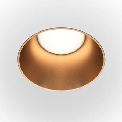 Luminosa Lighting Luminosa Maytoni Share Round Recessed Downlight Matt Gold Gu10 from B&Q