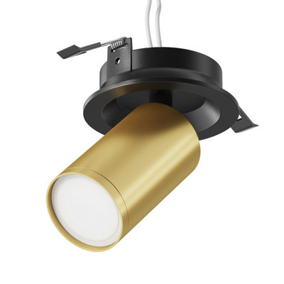 Luminosa Lighting Luminosa Focus S Recessed Downlight BlackBrass 1Xgu10 from B&Q