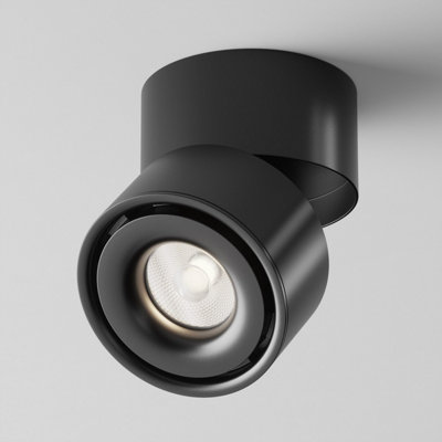 Luminosa Lighting Luminosa Maytoni Yin Surface Mounted Downlight Black 4000K from B&Q