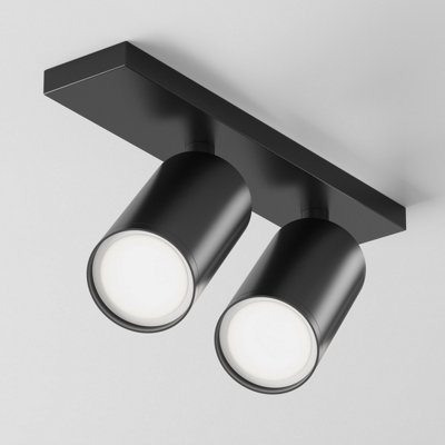 Luminosa Lighting Luminosa Focus S Twin Ceiling Spotlight Black 2Xgu10 from B&Q