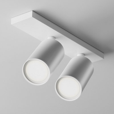 Luminosa Lighting Luminosa Focus S Twin Ceiling Spotlight White 2Xgu10 from B&Q
