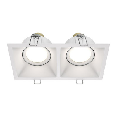 Luminosa Lighting Luminosa Dot Twin Recessed Downlight White 2Xgu10 from B&Q