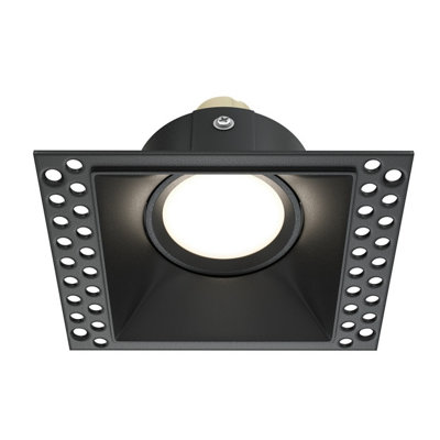 Luminosa Lighting Luminosa Dot Square Trimless Recessed Downlight Black 1Xgu10 from B&Q