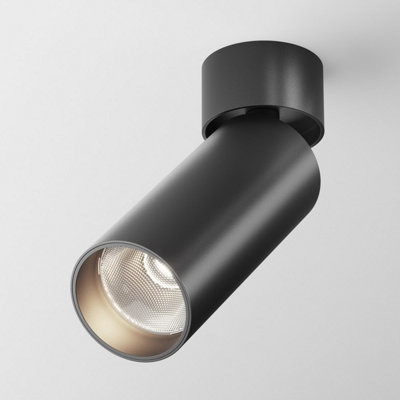 Luminosa Lighting Luminosa Maytoni Focus Led Adjustable Surface Mounted Downlight Black 4000K from B&Q