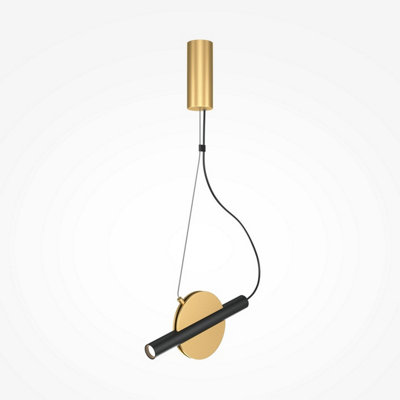 Luminosa Lighting Luminosa Maytoni Enigma Modern Integrated Led Pendant Ceiling Light Brass 3000K from B&Q