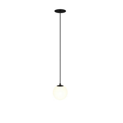 Luminosa Lighting Luminosa Luna 10Cm Recessed Globe Pendant Ceiling Light Black And White 3000K 300Lm from B&Q