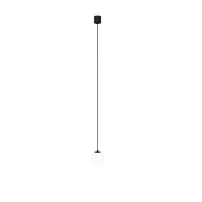 Luminosa Lighting Luminosa Luna 10Cm Globe Pendant Ceiling Light Black And White 4000K 330Lm from B&Q