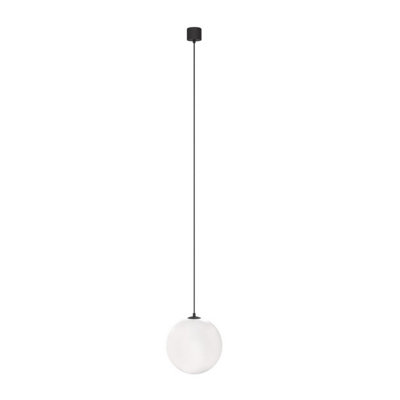 Luminosa Lighting Luminosa Luna 20Cm Globe Pendant Ceiling Light Black And White 4000K 350Lm from B&Q