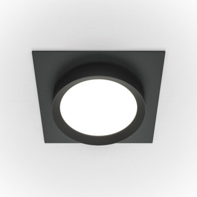 Luminosa Lighting Luminosa Maytoni Hoop Square Recessed Downlight Black Gx53 from B&Q