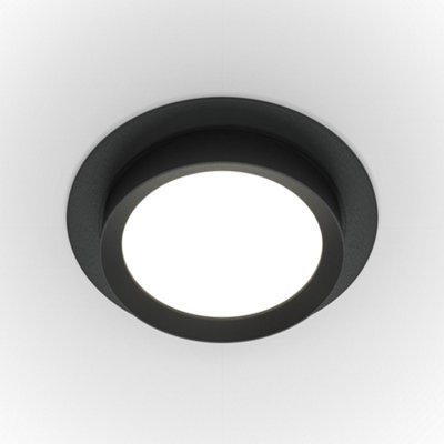 Luminosa Lighting Luminosa Maytoni Hoop Round Recessed Downlight Black Gx53 from B&Q