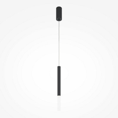 Luminosa Lighting Luminosa Pro Shade Modern Slim Pendant Ceiling Light Black 4000K 500Lm Acrylic Shade from B&Q