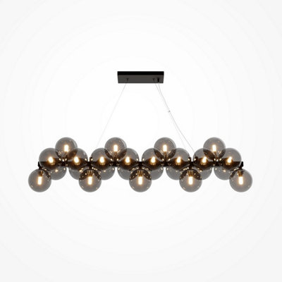 Luminosa Lighting Luminosa Maytoni Dallas Modern 25 Light Bar Pendant Ceiling Light BlackBlack ShadeG9 from B&Q