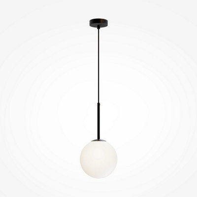 Luminosa Lighting Luminosa Maytoni Basic Form 20Cm Modern Globe Pendant Ceiling Light Matt Black E14 from B&Q