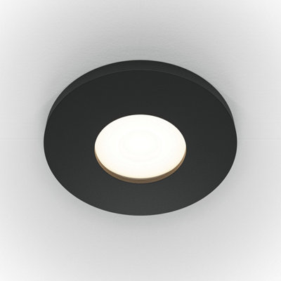 Luminosa Lighting Luminosa Maytoni Stark Round Recessed Downlight Black Gu10 Ip65 from B&Q