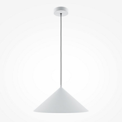 Luminosa Lighting Luminosa Basic Cone Modern 35Cm Dome Pendant Ceiling Light White 1Xe27 from B&Q