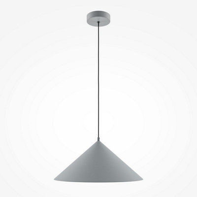 Luminosa Lighting Luminosa Basic Cone Modern 35Cm Dome Pendant Ceiling Light Grey 1Xe27 from B&Q