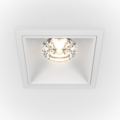 Luminosa Lighting Luminosa Maytoni Alfa Led Square Dimmable Recessed Downlight White1150Lm3000K from B&Q