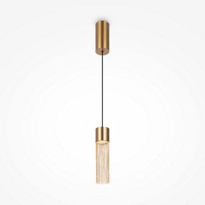 Luminosa Lighting Luminosa Imaginary Modern Slim Pendant Ceiling Light Gold 3000K 100Lm from B&Q