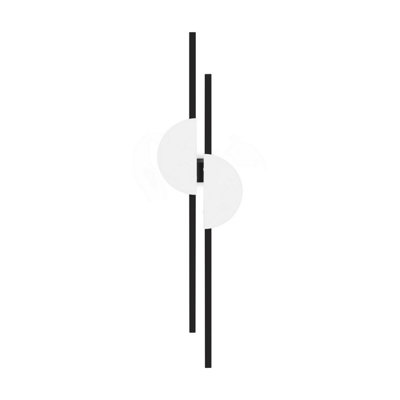 Luminosa Lighting Luminosa Skyline I Modern Integrated Led Wall Lamp Black 4000K 800Lm White Shade from B&Q