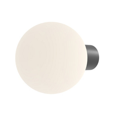 Luminosa Lighting Luminosa Bold I Outdoor Globe Wall Lamp Black Ip54 1Xe27 from B&Q