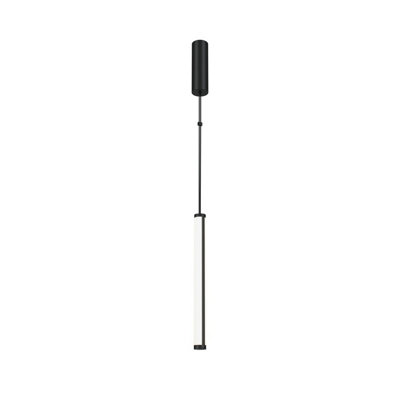 Luminosa Lighting Luminosa Supersymmetry Modern Slim Pendant Ceiling Light Dimmable Black 4000K 1000Lm White Shade from B&Q
