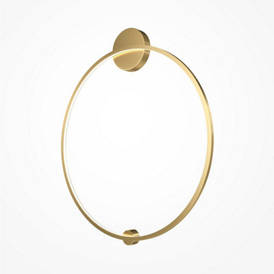 Luminosa Lighting Luminosa Maytoni Halo Modern Integrated Led Wall Lamp Brass80Cm 4000K from B&Q