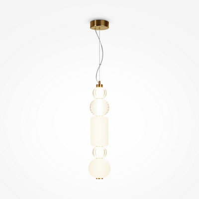 Luminosa Lighting Luminosa Maytoni Collar Ii Modern Slim Pendant Ceiling Light Gold Integrated Led 3000K from B&Q