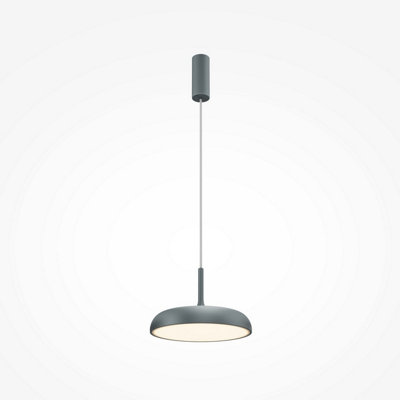 Luminosa Lighting Luminosa Gerhard Modern 30Cm Dome Pendant Ceiling Light Grey 3000K 1000Lm from B&Q