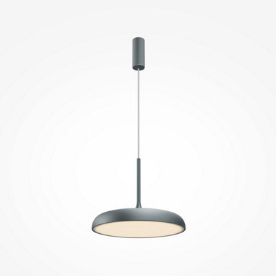 Luminosa Lighting Luminosa Gerhard Modern 40Cm Dome Pendant Ceiling Light Grey 3000K 1400Lm from B&Q