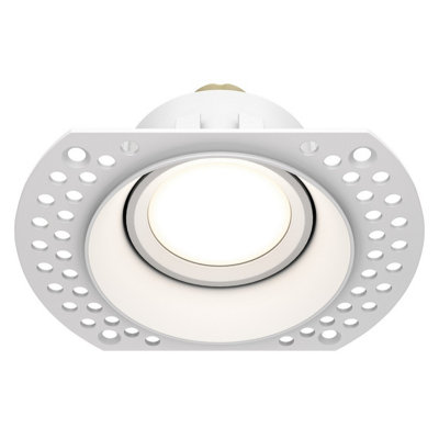 Luminosa Lighting Luminosa Dot Round Trimless Recessed Downlight White 1Xgu10 from B&Q