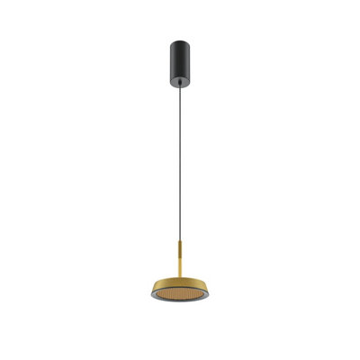 Luminosa Lighting Luminosa El Modern Pendant Ceiling Light Black 3000K 700Lm Gold Shade from B&Q