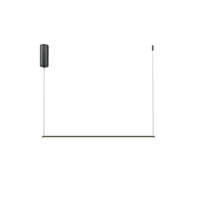 Luminosa Lighting Luminosa Halo Modern 80Cm Bar Pendant Ceiling Light Black 630Lm White Shade from B&Q