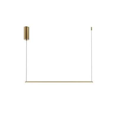 Luminosa Lighting Luminosa Halo Modern 80Cm Bar Pendant Ceiling Light Brass 500Lm White Shade from B&Q
