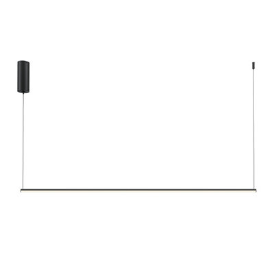 Luminosa Lighting Luminosa Halo Modern 120Cm Bar Pendant Ceiling Light Black 800Lm White Shade from B&Q
