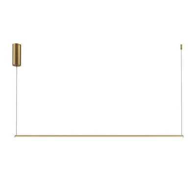 Luminosa Lighting Luminosa Halo Modern 120Cm Bar Pendant Ceiling Light Brass 1100Lm White Shade from B&Q