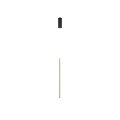 Luminosa Lighting Luminosa Halo Modern Slim Pendant Ceiling Light Black 600Lm White Shade from B&Q