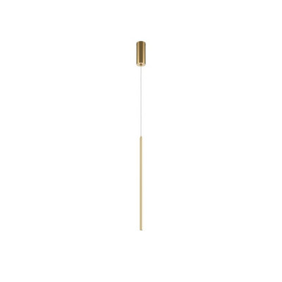 Luminosa Lighting Luminosa Halo Modern Slim Pendant Ceiling Light Brass 750Lm White Shade from B&Q